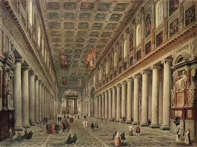 Artwork Title: Interior of the Santa Maria Maggiore in Rome