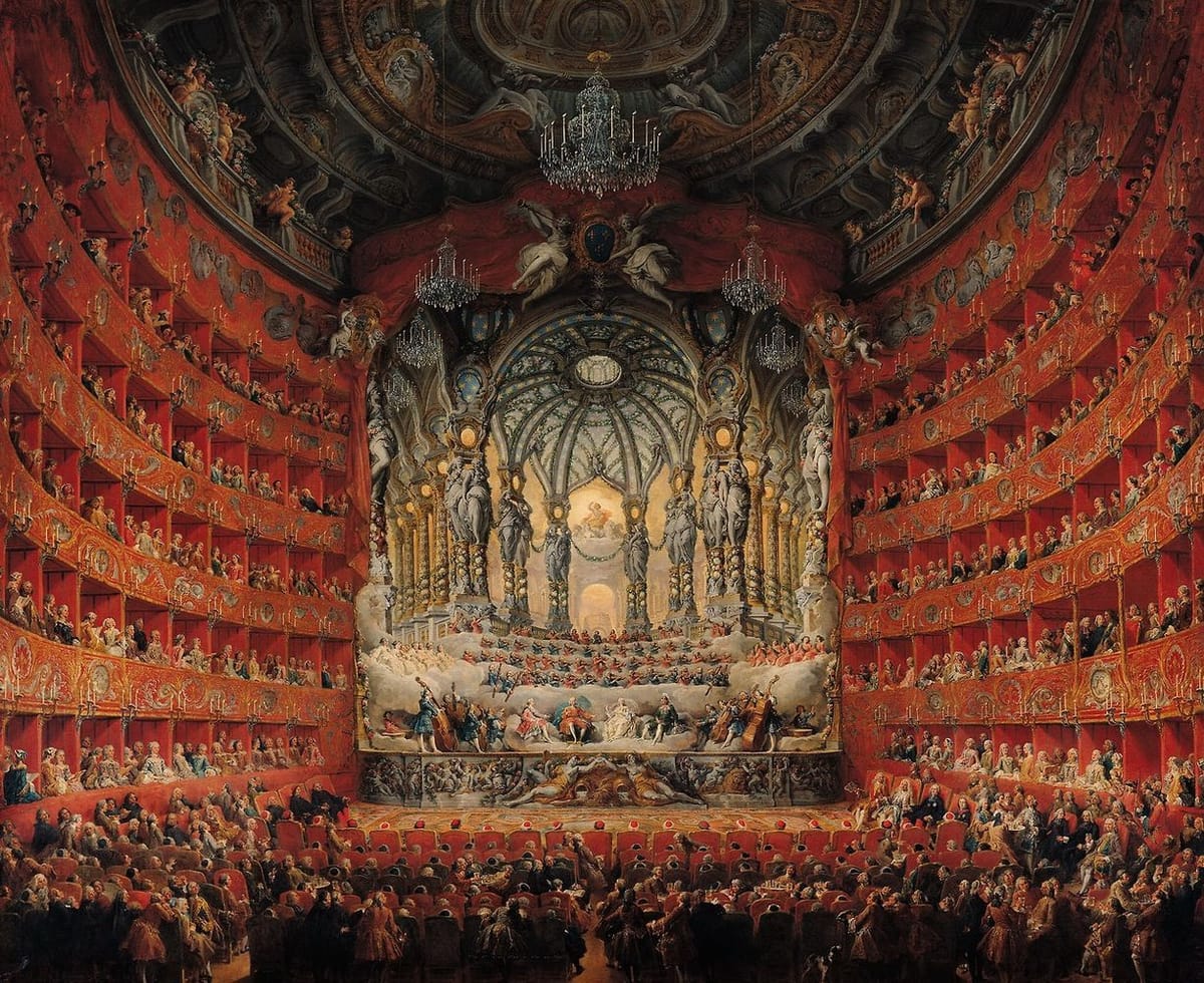 Artwork Title: Fête musicale donnée par le cardinal de La Rochefoucauld au théâtre Argentina de Rome en à l’occasio