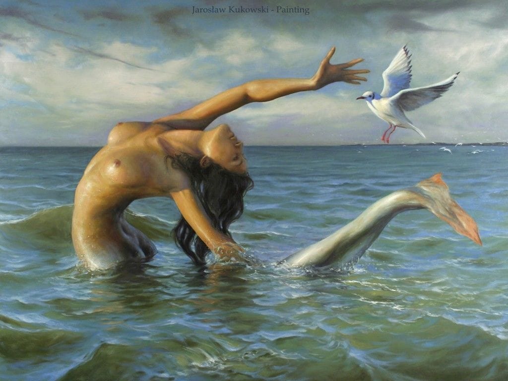 Artwork Title: The Last Baltic Mermaid Catching Bird Flu