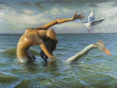 Artwork Title: The Last Baltic Mermaid Catching Bird Flu