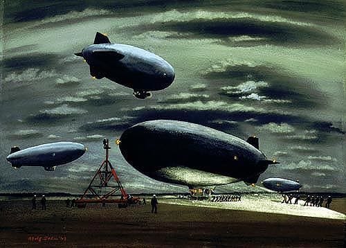 Artwork Title: Home the Weary Blimpman Makes His Way