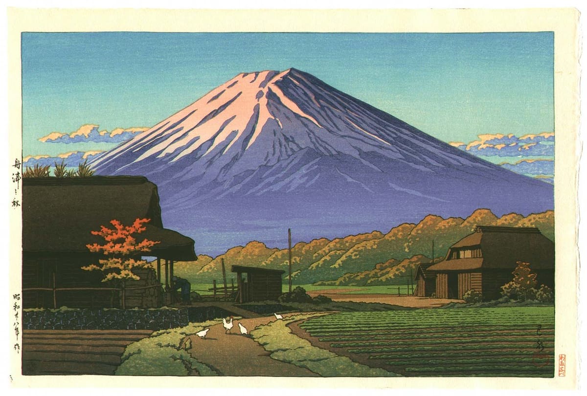 Artwork Title: Autumn at Funatsu near Lake Kawaguchi