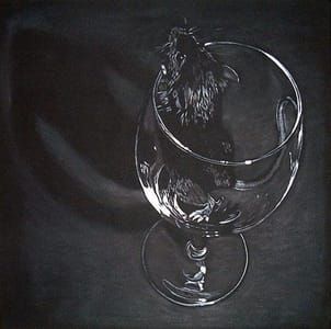 Artwork Title: Mouse in Glass with Shadow