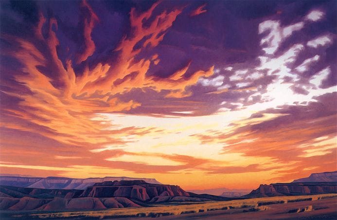 Artwork Title: Sky Fires, Hosta Butte