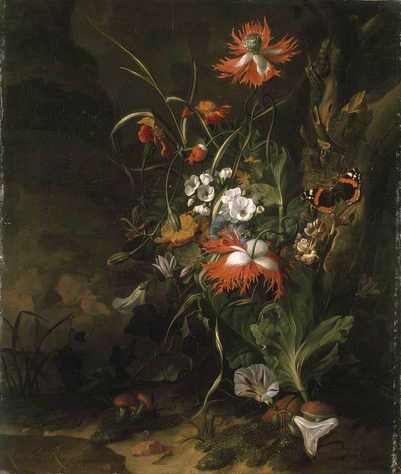 Artwork Title: A 'Forest Floor' Still Life of Flowers