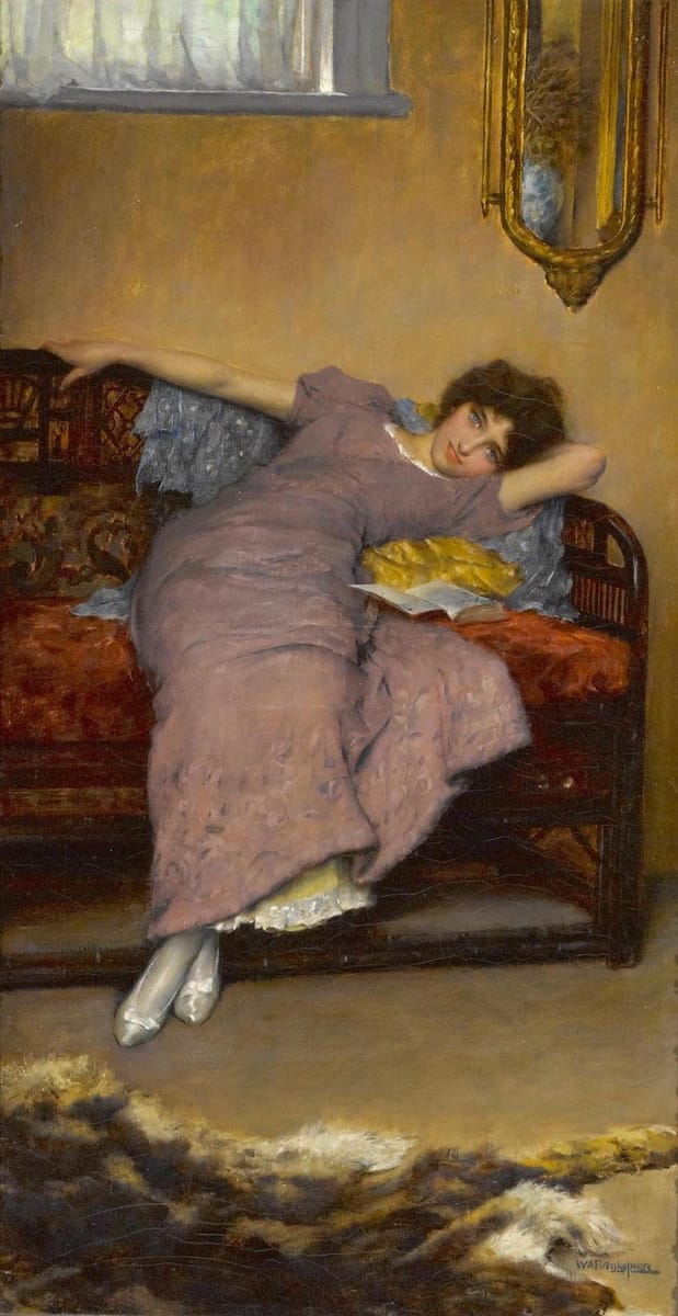 Artwork Title: Reclining Young Lady in Purple