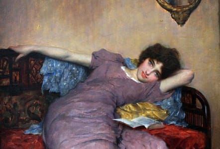 Artwork Title: Reclining Young Lady in Purple