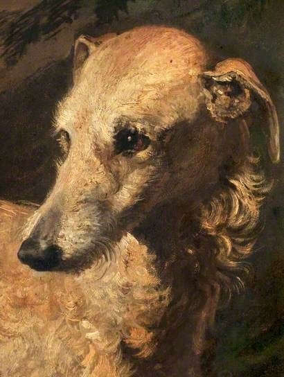 Artwork Title: Head of 'Driver', a Deerhound Owned by the 5th Duke of Gordon