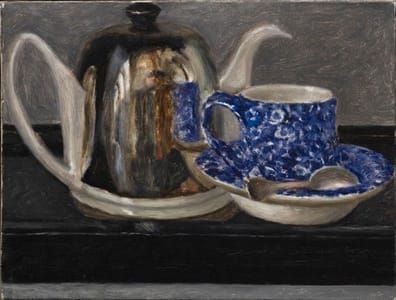 Artwork Title: Still life with Teapot and Blue Cup