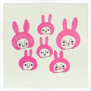 Artwork Title: Pink rabbits