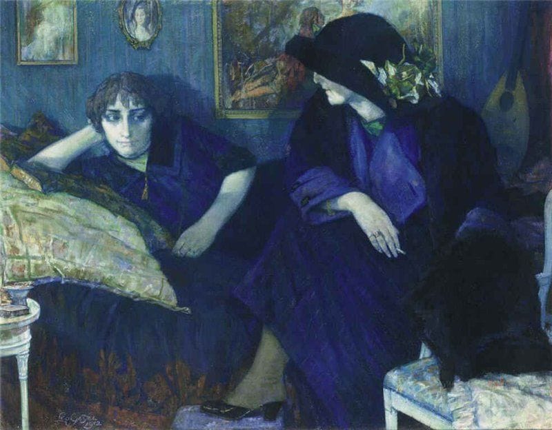 Artwork Title: Conversation entre deux femmes