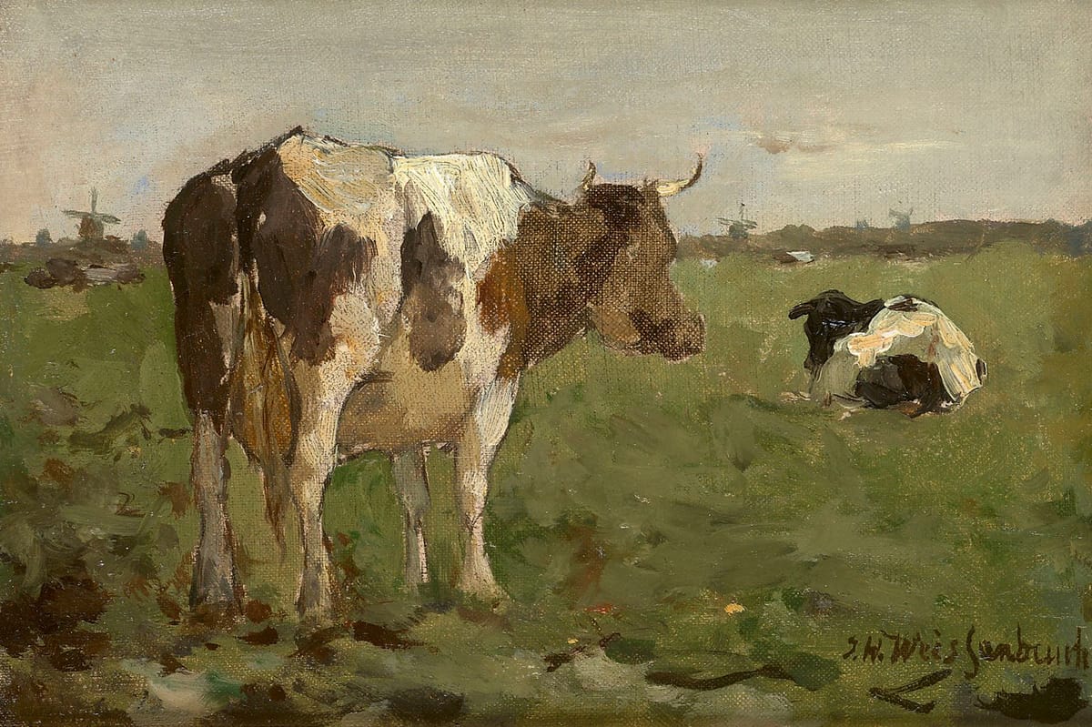 Artwork Title: Cows in a Meadow
