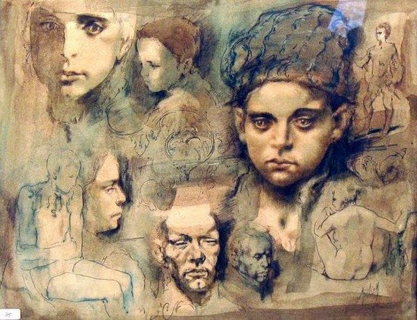Artwork Title: Studies of Heads
