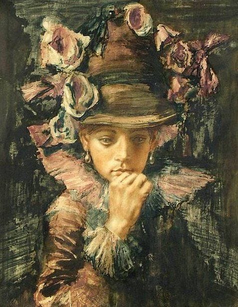Artwork Title: Woman In Flowered Hat