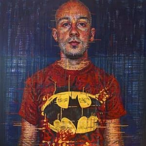 Artwork Title: Quandry - Nick Ward in a Batman T-Shirt