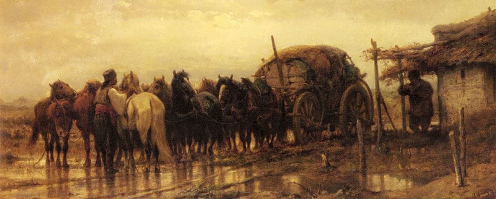 Artwork Title: Hitching Horses To The Wagon