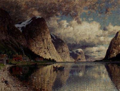 Artwork Title: A Cloudy Day On A Fjord