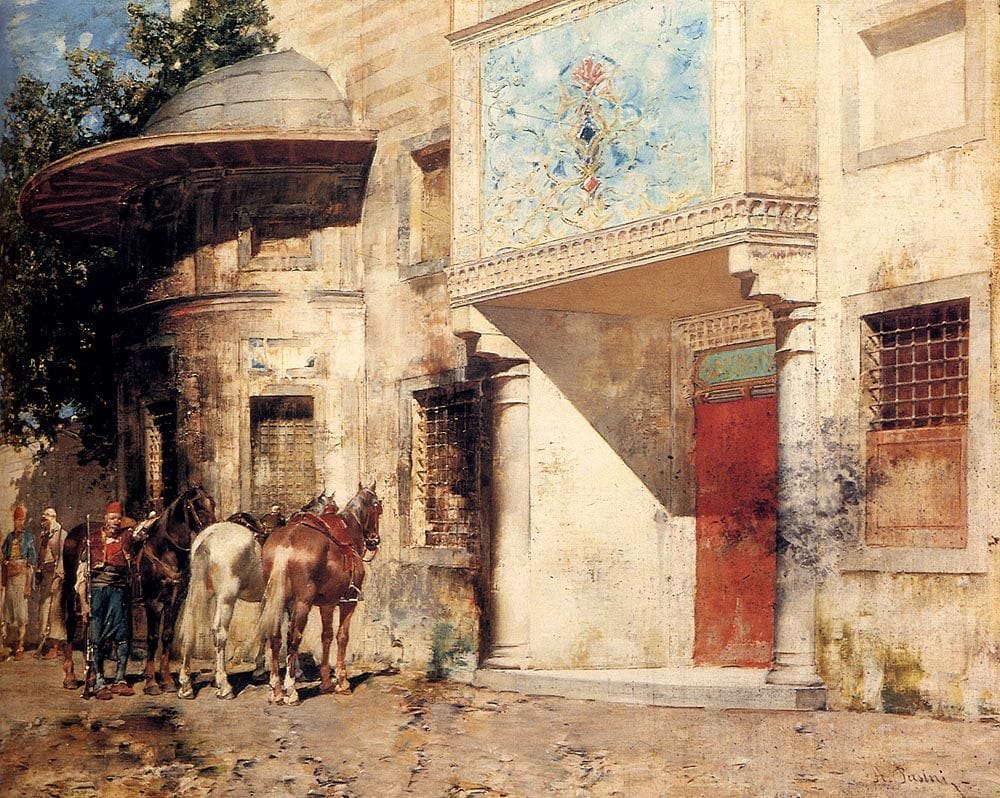 Artwork Title: Outside the Mosque