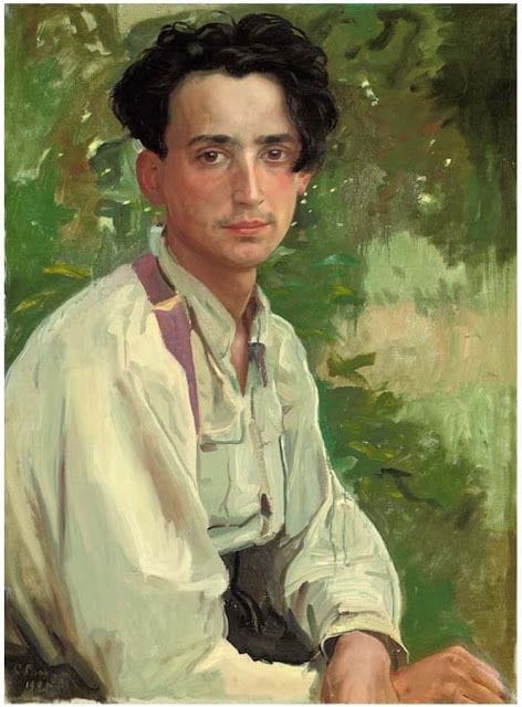 Artwork Title: Portrait of Vladimir Aleksandrovich Somov, the artist's nephew