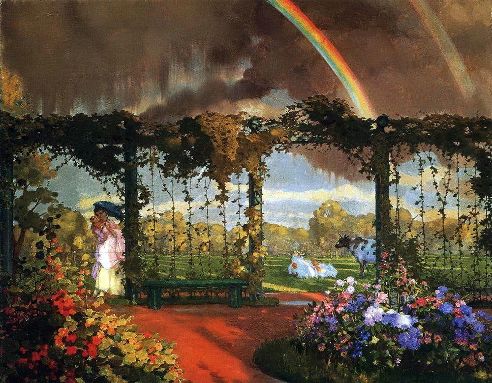 Artwork Title: Landscape with a Rainbow