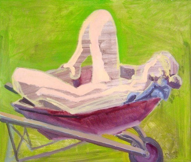 Artwork Title: Nude in Wheelbarrow
