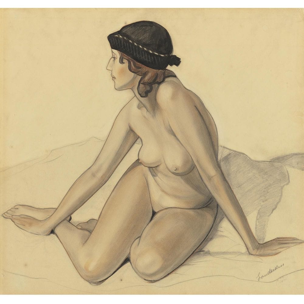 Artwork Title: Nude in a Black Hat,