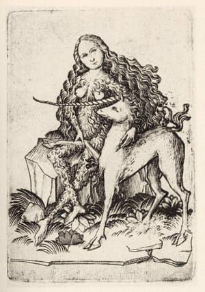 Artwork Title: Queen of Beasts, from the Small Pack of Cards series of etchings