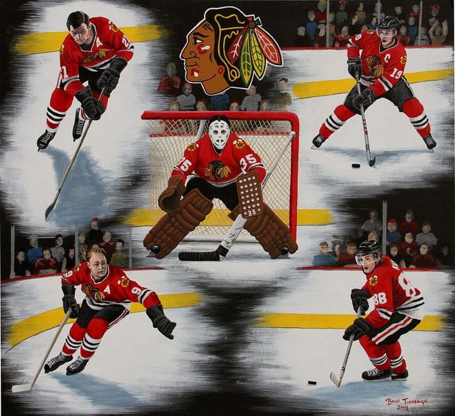 Artwork Title: Blackhawks Stars Then and Now