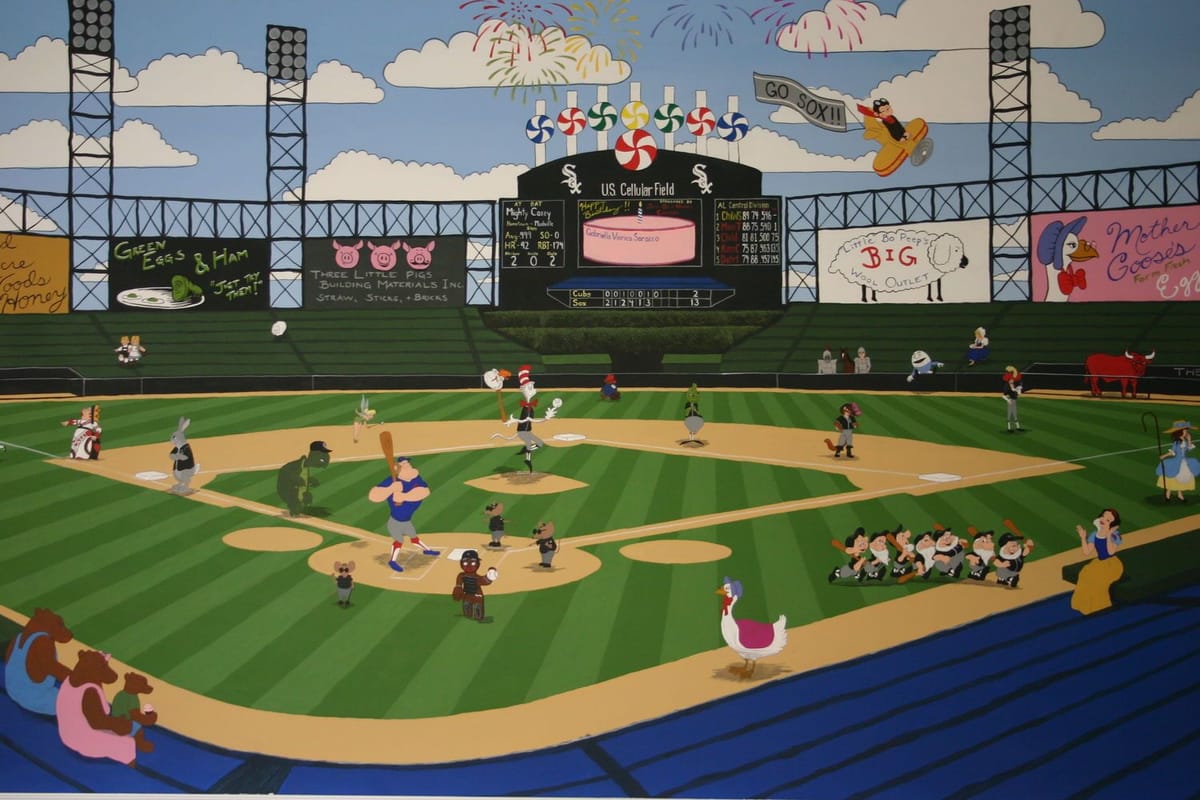 Artwork Title: White Sox Nursery Rhyme Mural