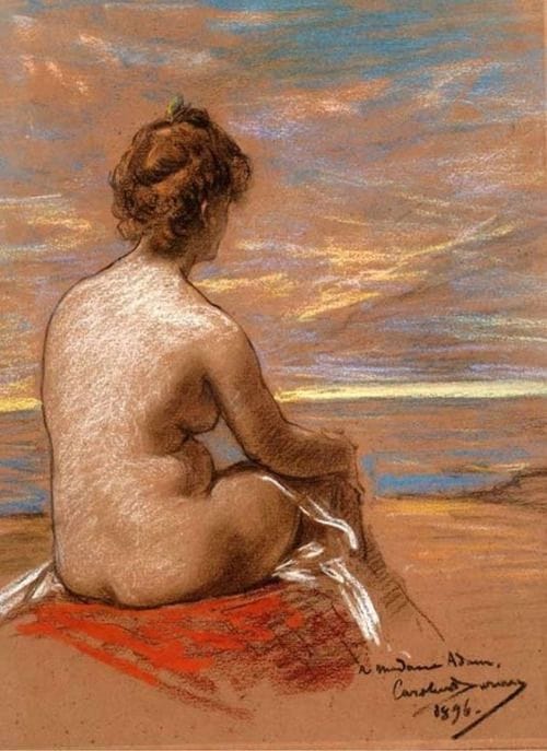Artwork Title: Seated Nude Looking out to Sea