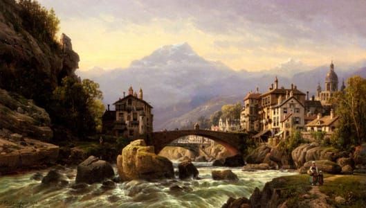 Artwork Title: An Alpine Village