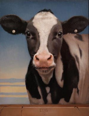 Artwork Title: Cow with Pearl Earrings