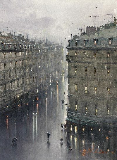 Artwork Title: Paris in the Rain