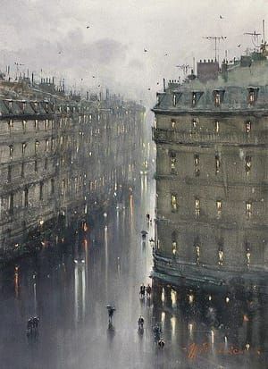 Artwork Title: Paris in the Rain