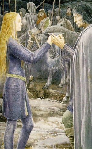 Artwork Title: Lady Éowyn Bids Farewell to Aragorn