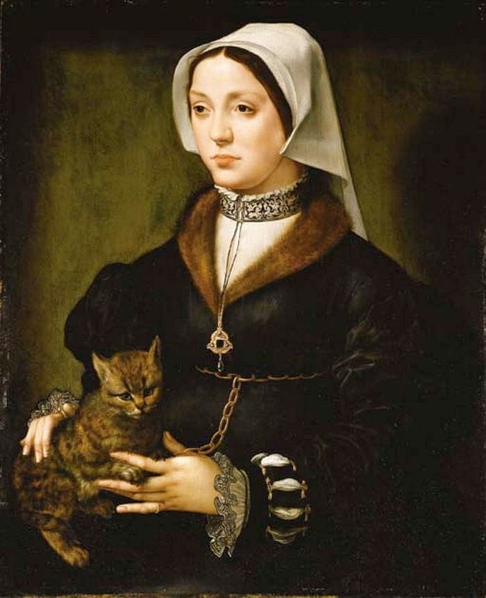 Artwork Title: Portrait of a Woman with Cat