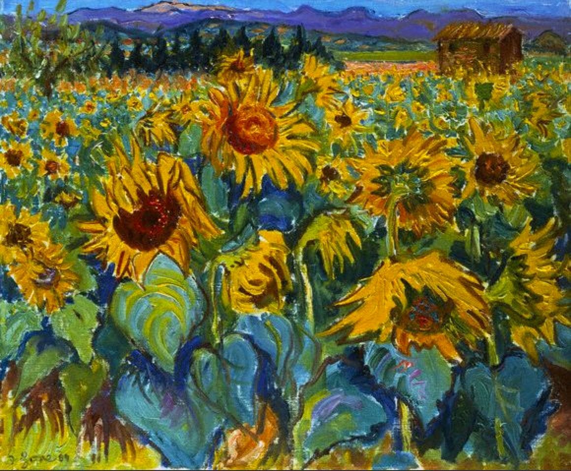 Artwork Title: Sunflowers in Bonnieux, France