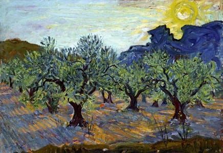 Artwork Title: Olive Trees, Evening, Les Baux, France