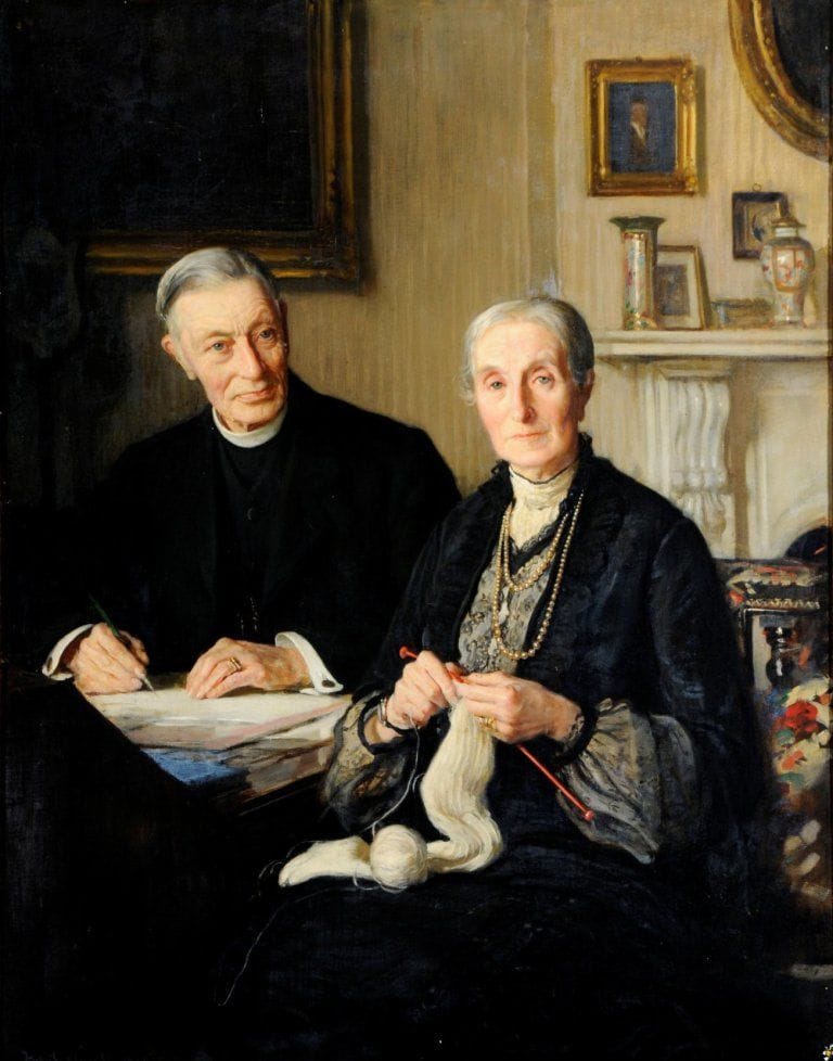 Artwork Title: Canon Fisher and his Wife by Fred Elwell