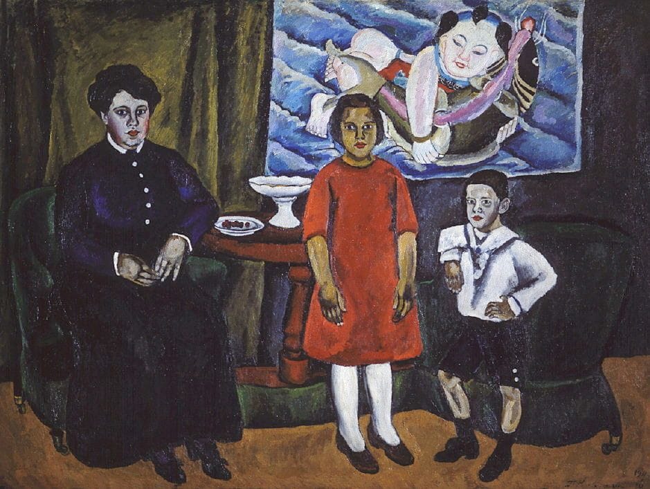 Artwork Title: Family Portrait (against Chinese panel)