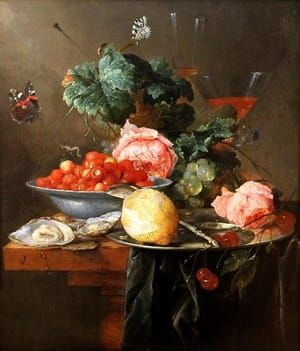 Artwork Title: Still Life with Fruit, Flowers, and Oysters