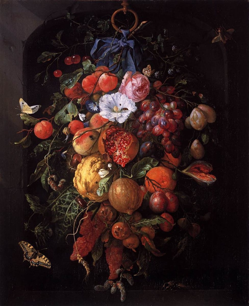 Artwork Title: Festoon Of Fruit And Flowers