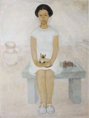 Artwork Title: Girl and Cat