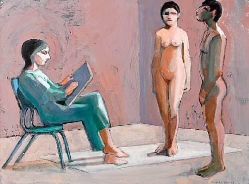 Artwork Title: Untitled (Artist and Two Models)