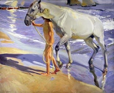 Artwork Title: Washing the Horse