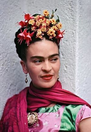 Artwork Title: Frida in Pink and Green Blouse, Coyoacán