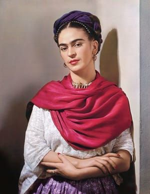 Artwork Title: Frida Kahlo (with Magenta Rebozo, New York