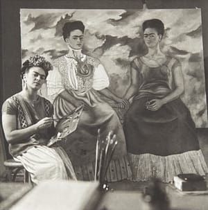 Artwork Title: Frida painting 'The Two Fridas' ,