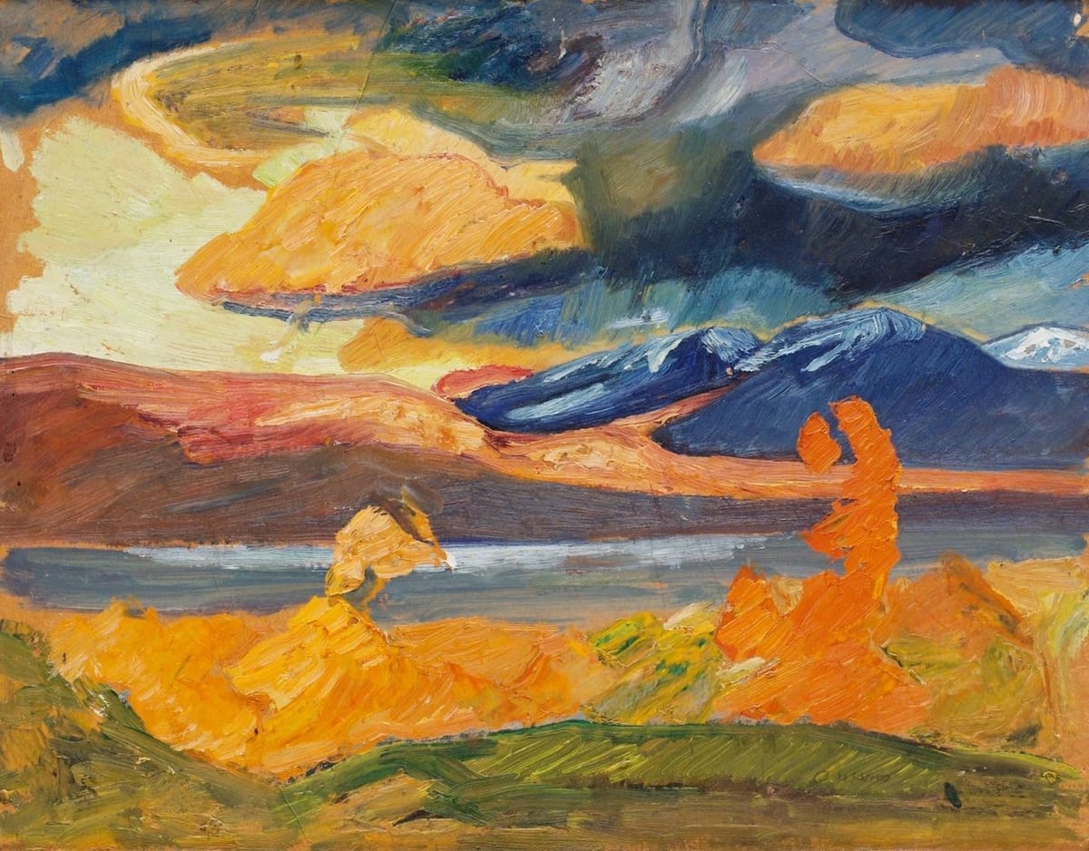 Artwork Title: Helmer Osslund (Swedish), HÖSTTAVLA FRÅN ABISKO (AUTUMN PAINTING FROM ABISKO), c. 1923-30