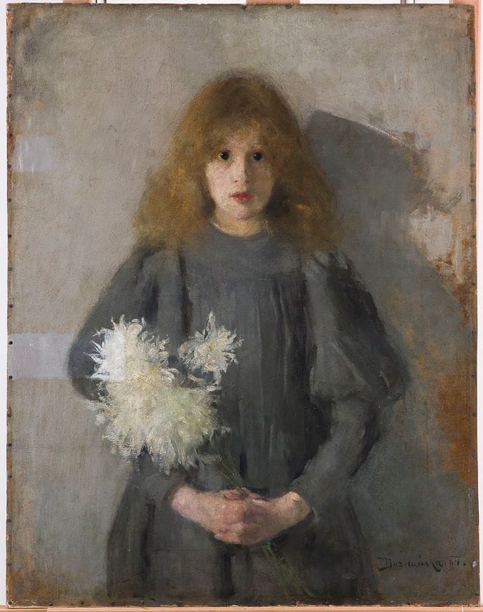 Artwork Title: Dziewczynka z chryzantemami (Girl with Chrysanthemums)